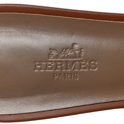 Hermes Calfskin Oasis Sandals 36 Gold 7 of 8