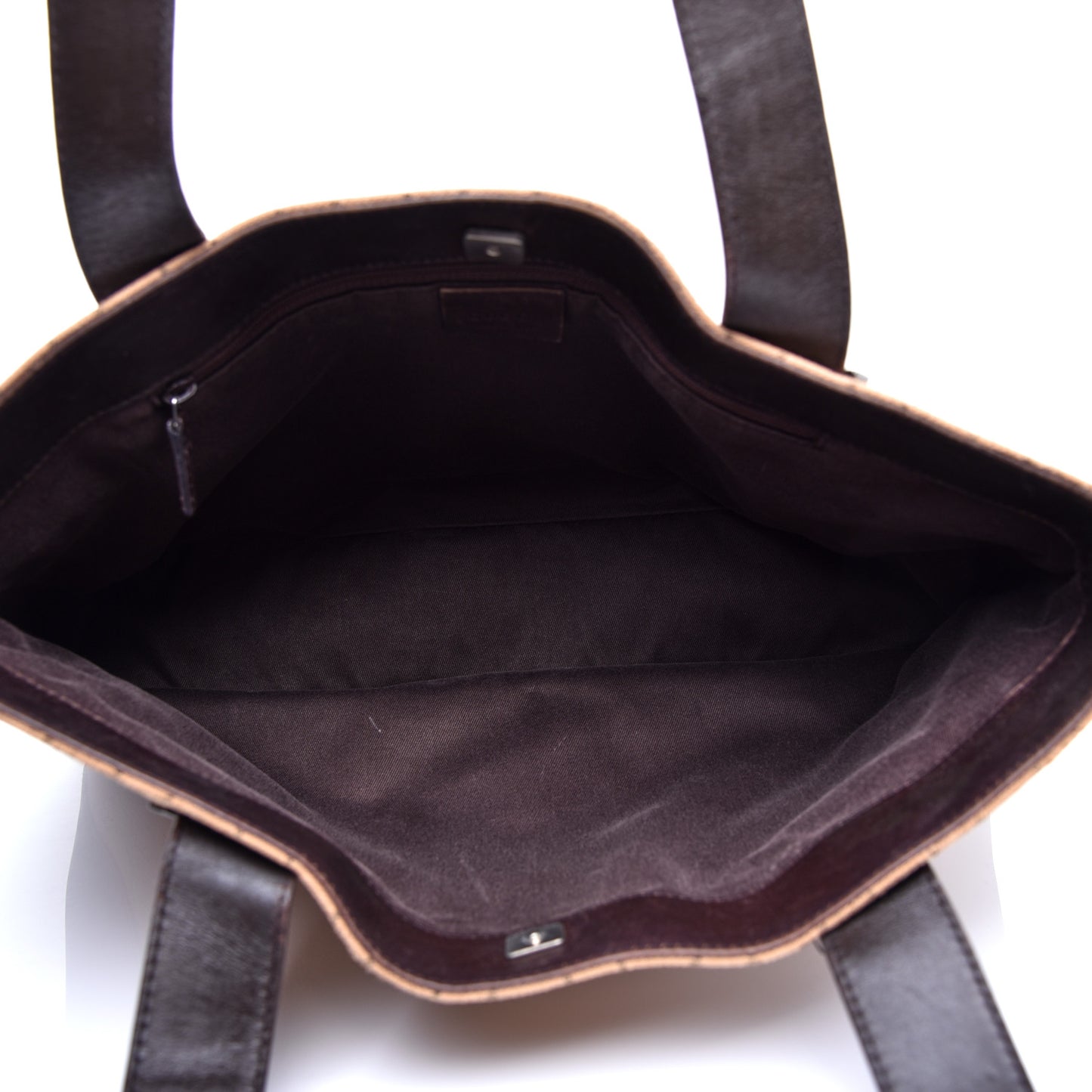 Denim Monogram Tote Dark Brown