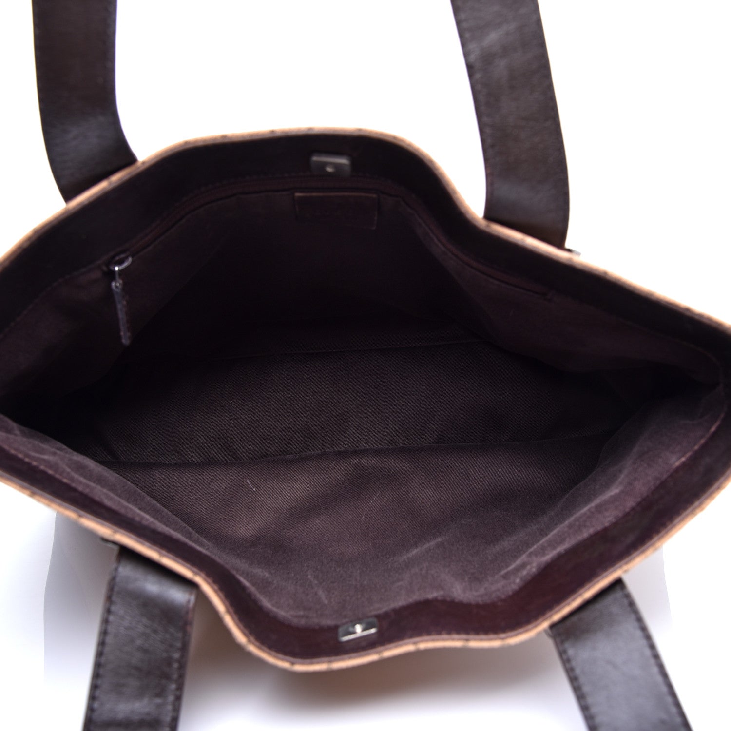 Gucci Denim Monogram Tote Dark Brown 5 of 11