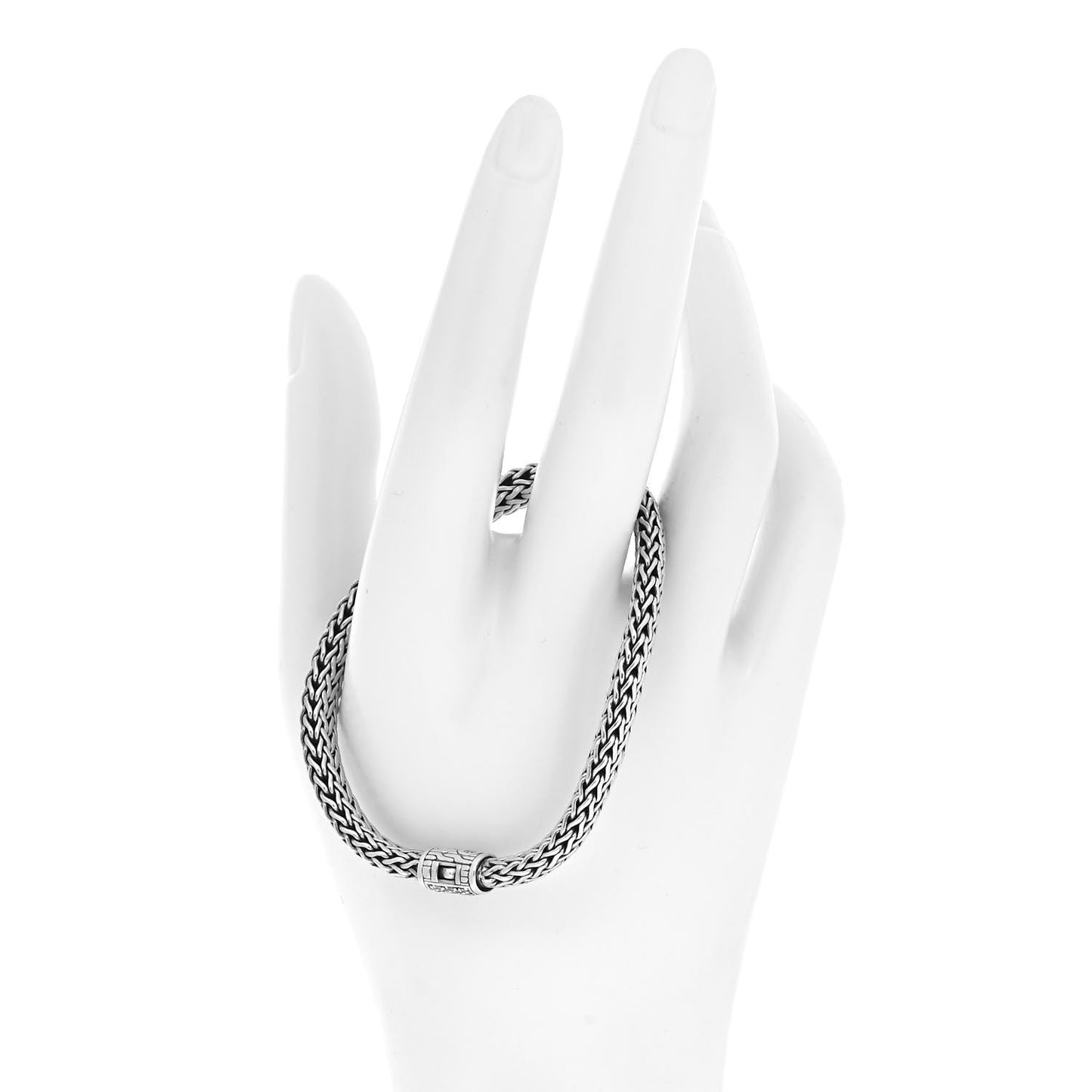 Sterling Silver Diamond 6.5mm Classic Chain Bracelet