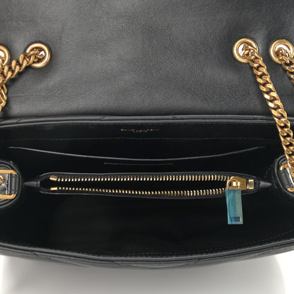 Saint Laurent Calfskin Y Quilted Monogram Small Loulou Chain Satchel Black 6 of 13