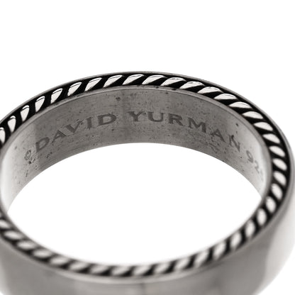 David Yurman Titanium Sterling Silver 6mm Streamline Band Ring 63 10.25 4 of 5