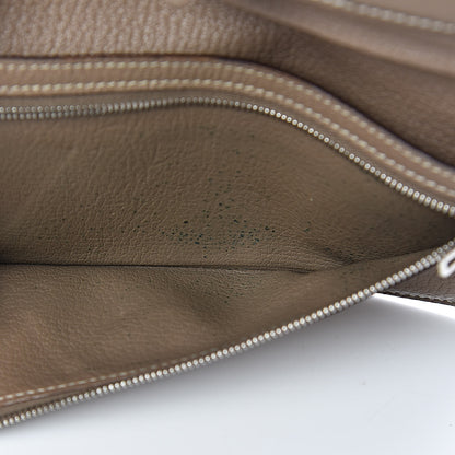 Hermes Chevre Mysore Bearn Gusset Wallet Etoupe 18 of 18