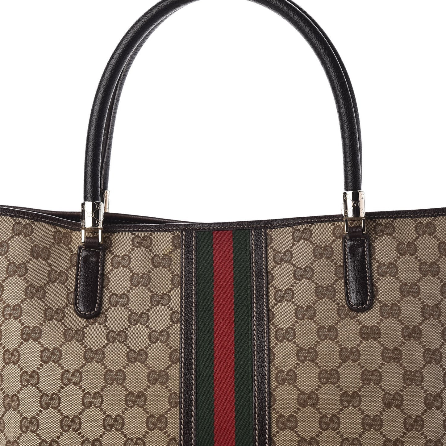 Monogram Web Tote Brown