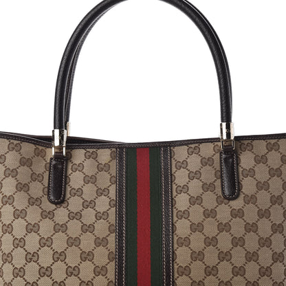 Gucci Monogram Web Tote Brown 10 of 10