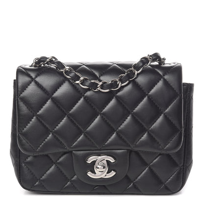 Chanel Lambskin Quilted Mini Square Flap Black 1 of 15