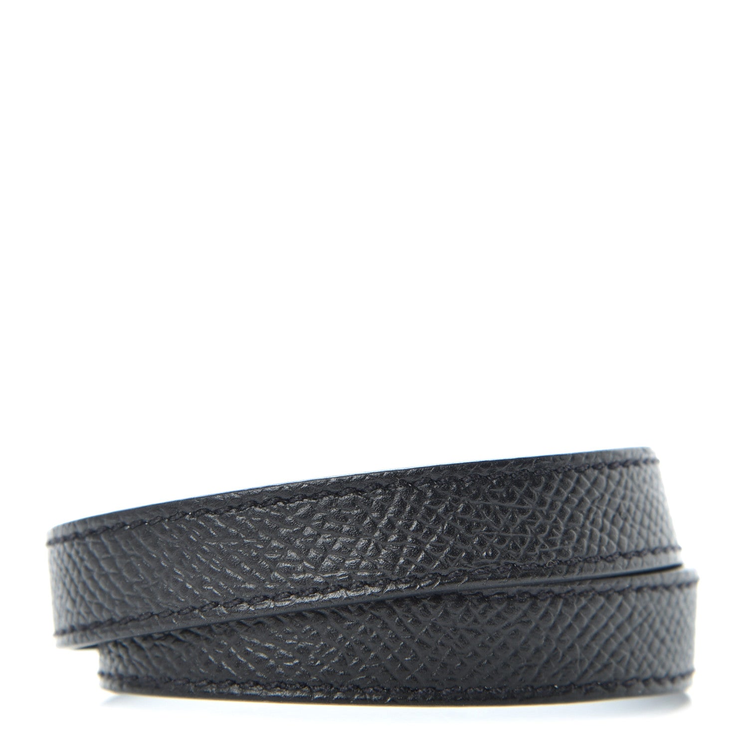 Hermes Epsom Kelly Double Tour Bracelet M Black 3 of 6