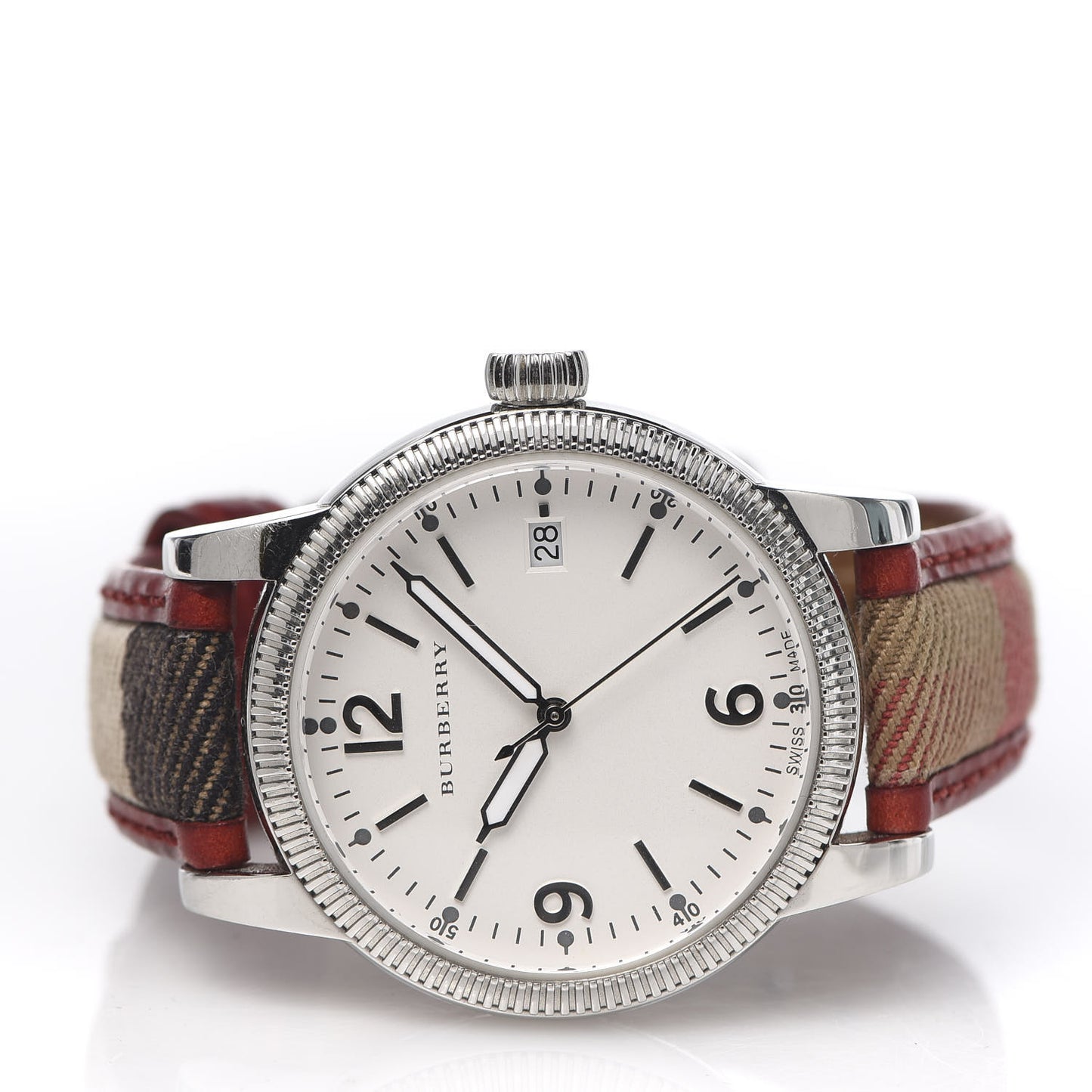 Stainless Steel Calfskin 38mm Utilitarian Quartz Watch BU7842