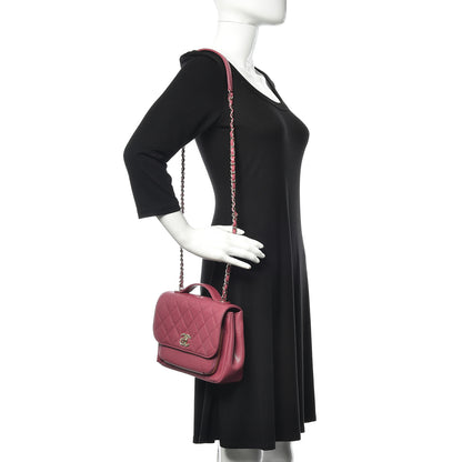 Chanel Caviar Quilted Small Business Affinity Flap Dark Pink 2 of 12