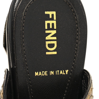Fendi Snakeskin Calfskin Platform Sandals 36 Bronze 7 of 11