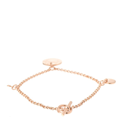Hermes 18K Rose Gold Diamond PM Ex-Libris Bracelet ST 3 of 6