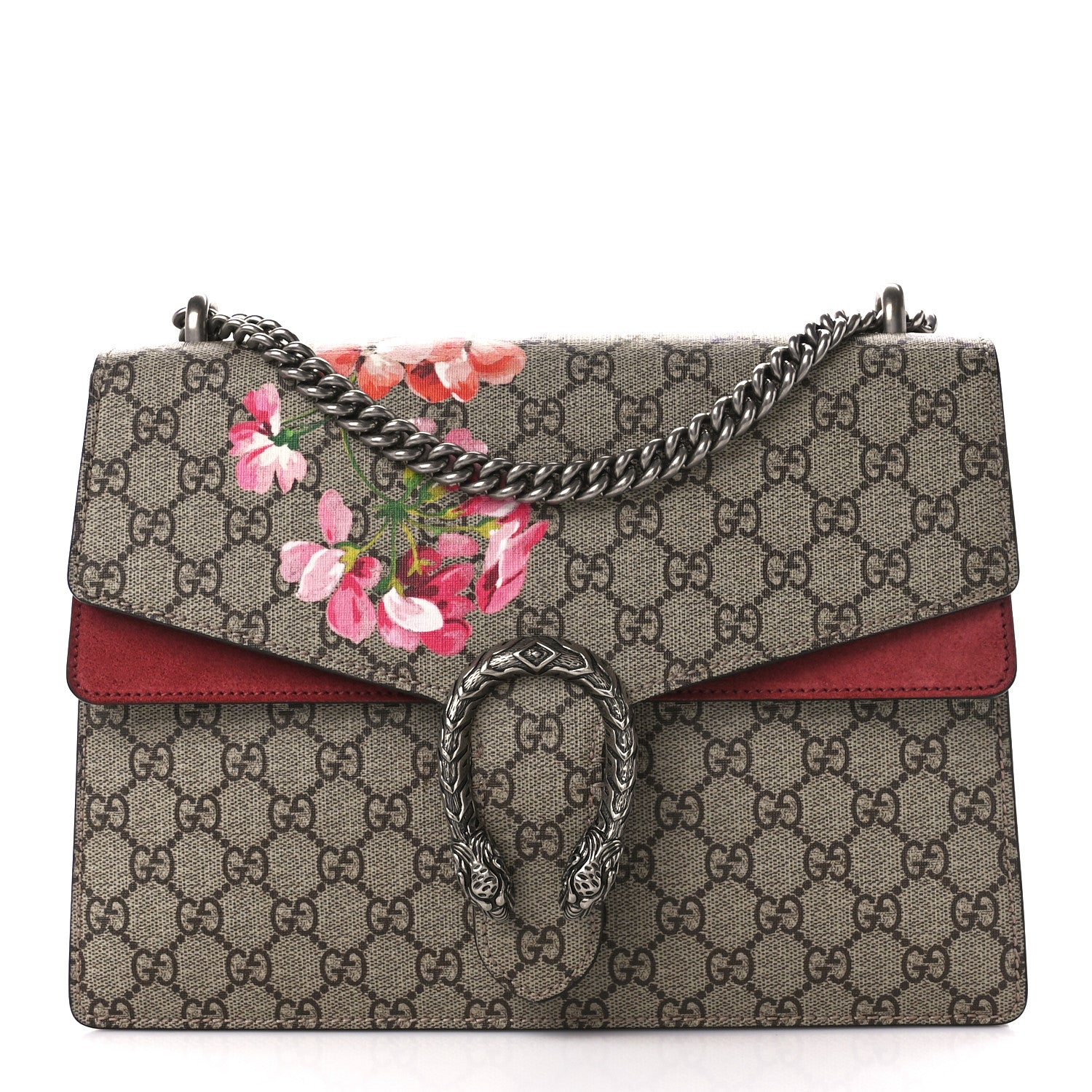 Gucci GG Supreme Monogram Blooms Medium Dionysus Shoulder Bag Beige Multicolor Dry Rose 1 of 10