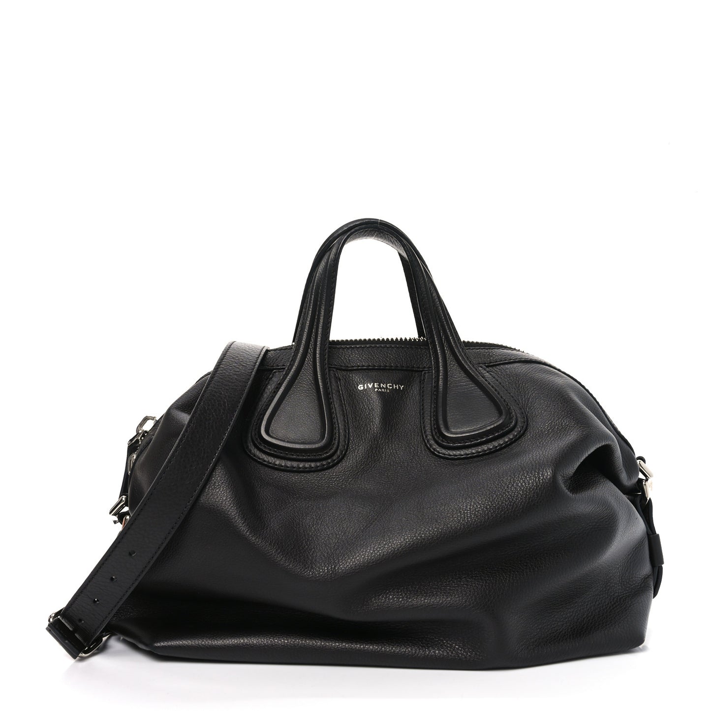 Waxy Grained Calfskin Medium Nightingale Black