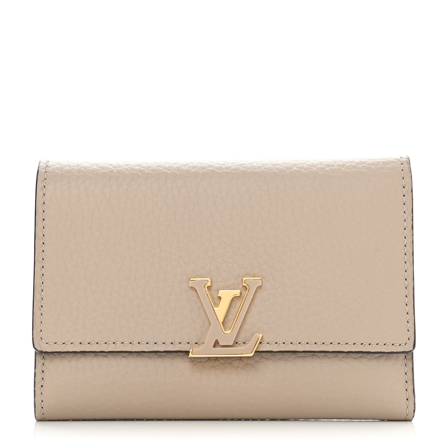 Louis Vuitton Taurillon Capucines Compact Wallet Galet 1 of 7