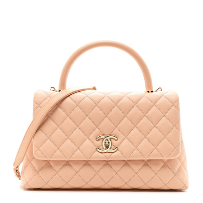 Chanel Caviar Quilted Small Coco Handle Flap Rose Clair 1 of 11