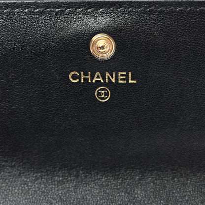Chanel Lambskin Quilted Chanel 19 Flap Wallet Black 6 of 9