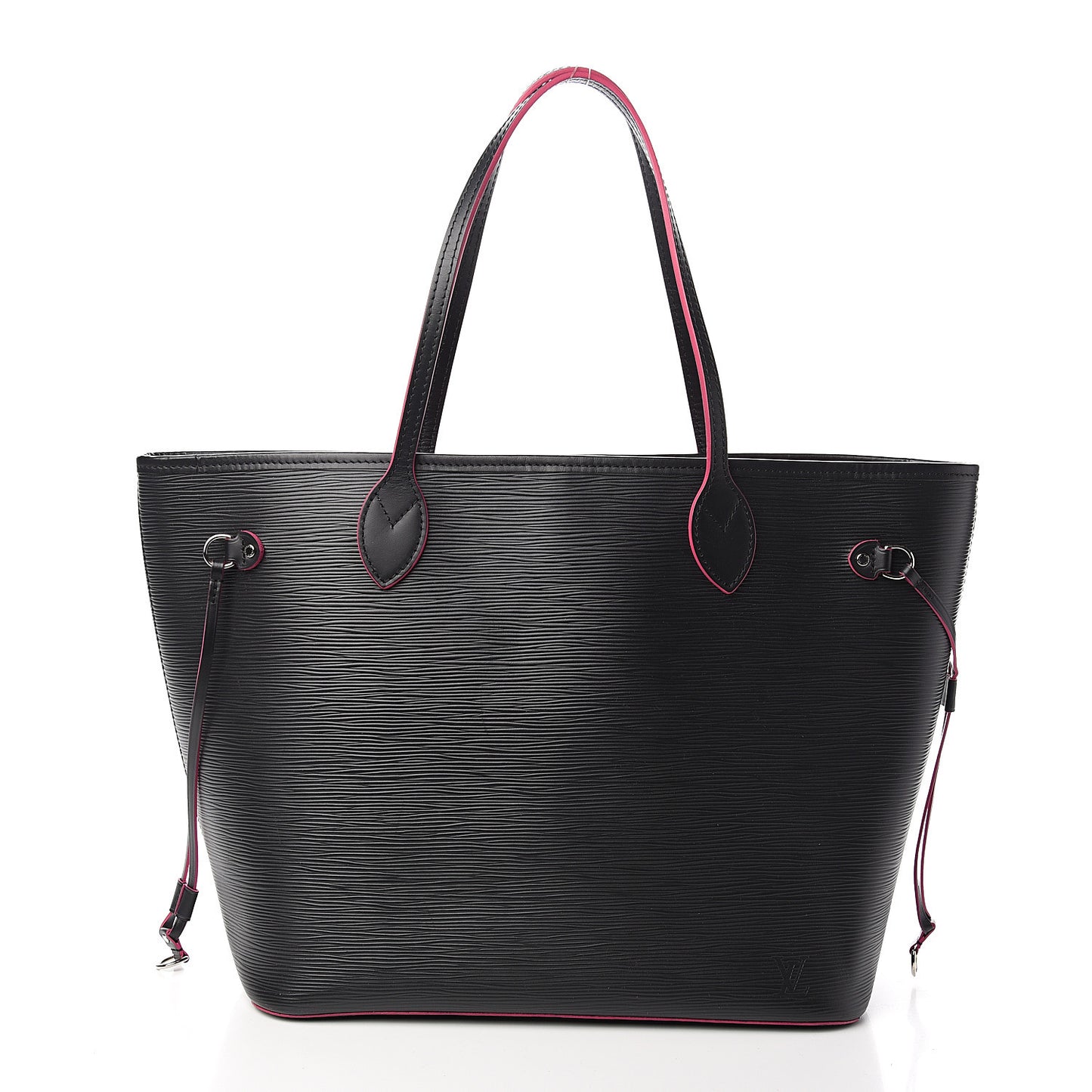 Epi Neverfull MM Black Hot Pink