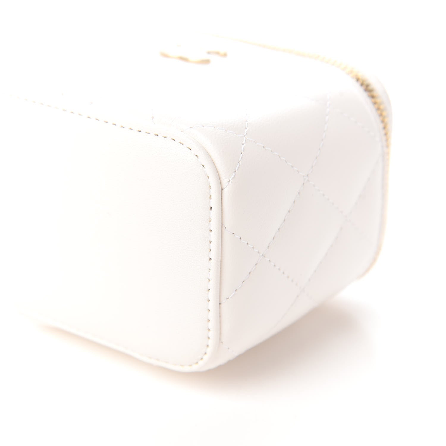Chanel Lambskin Quilted My Chanel Lady Vanity Case With Chain White 7 of 11