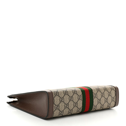 Gucci GG Supreme Monogram Web Ophidia Pouch Brown 4 of 10