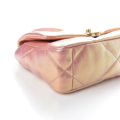 Chanel Iridescent Calfskin Quilted Medium 19 Flap Pink 8 of 10