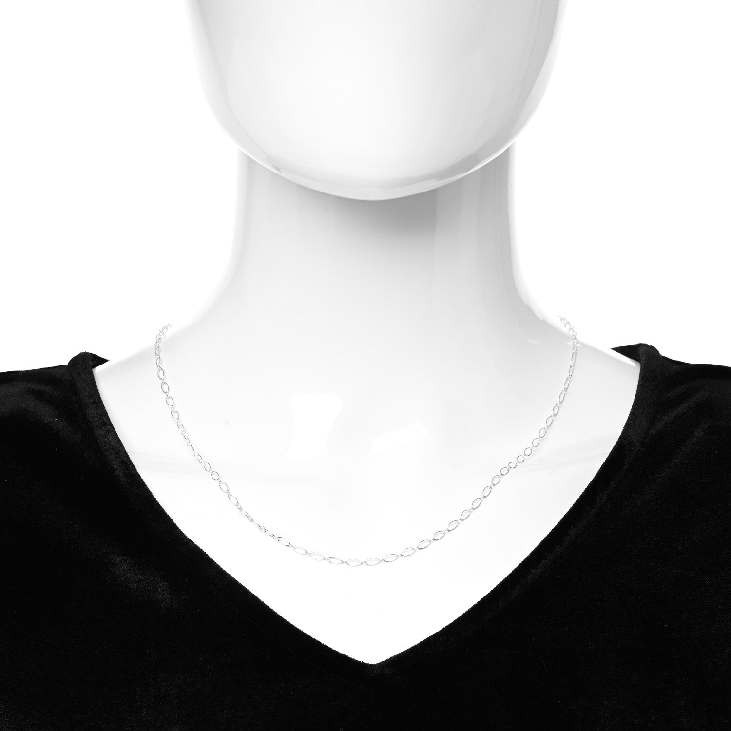 Tiffany Sterling Silver Oval Link Chain Necklace 20" 2 of 5