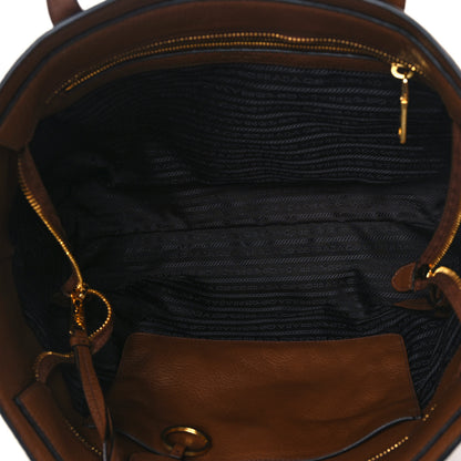 Prada Vitello Daino Pocket Shopping Tote Nocciolo 5 of 11