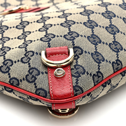 Gucci Monogram Abbey Messenger Bag Navy Red 9 of 10