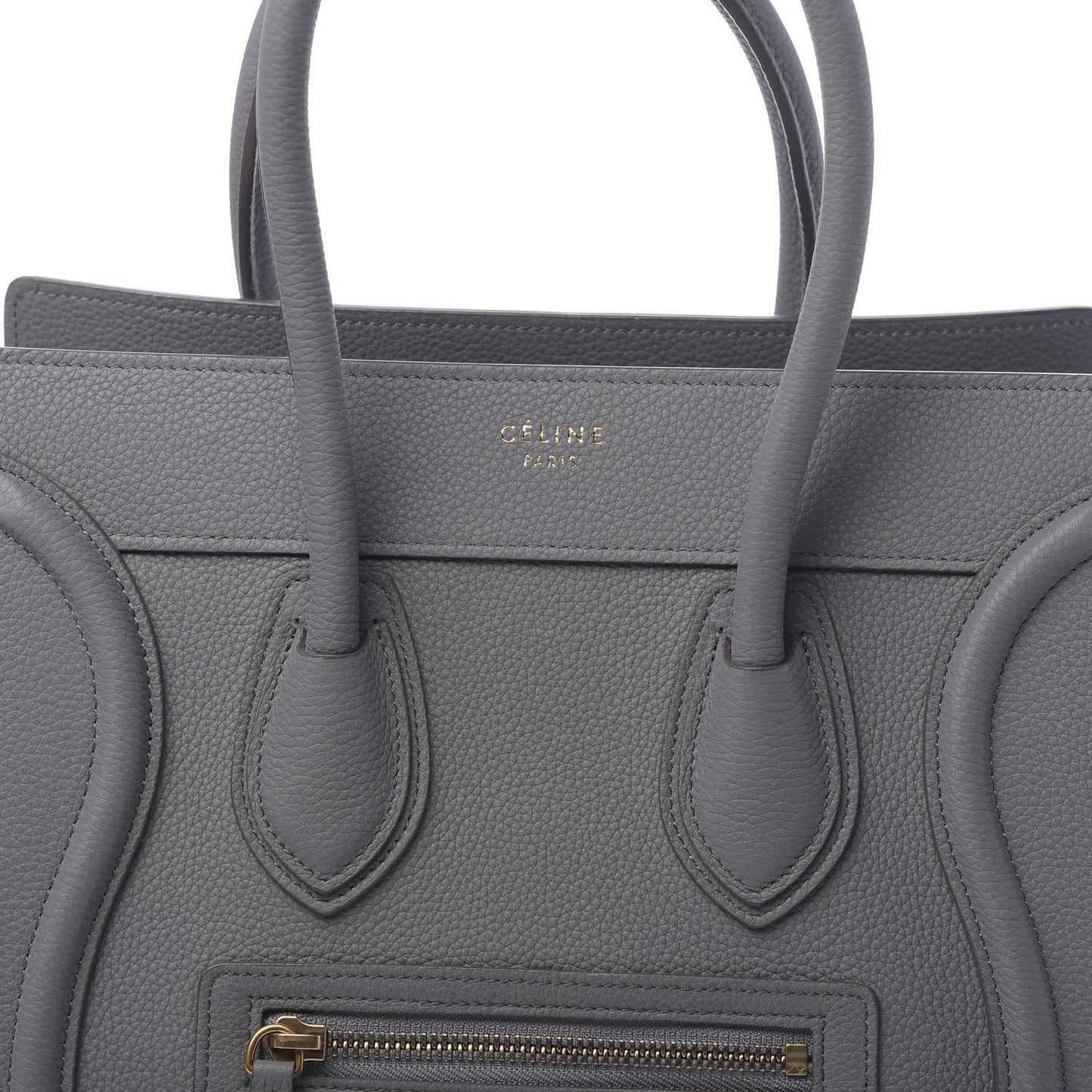 Baby Drummed Calfskin Micro Luggage Kohl