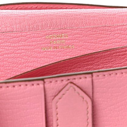 Hermes Chevre Mysore Bearn Gusset Wallet Rose Confetti 6 of 15