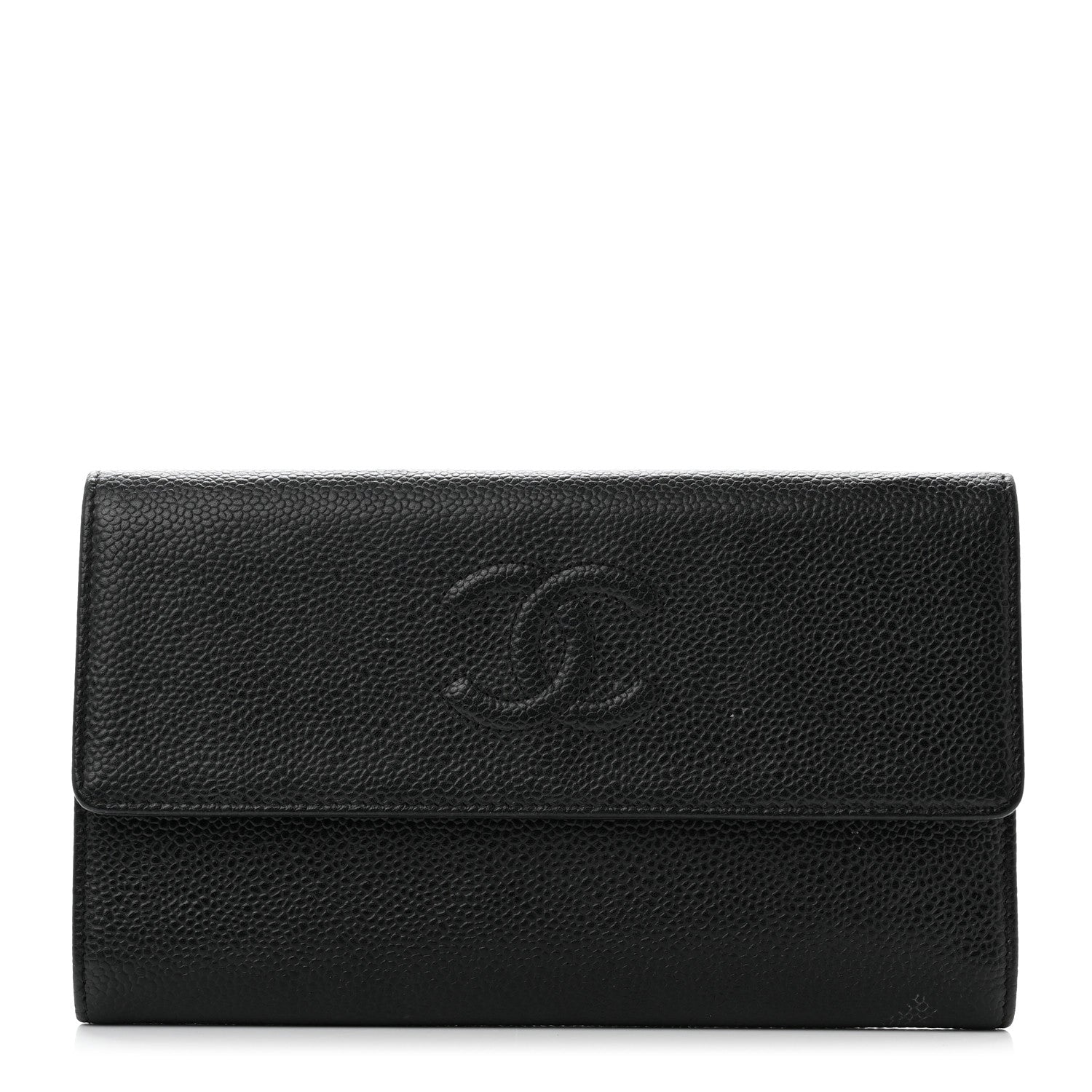 Chanel Caviar Timeless CC Large Gusset Flap Wallet Black 1 of 11