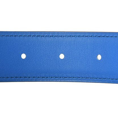 Hermes Polo Bullskin Swift 32mm Belt Strap 100 Macassar Bleu Hydra 3 of 5