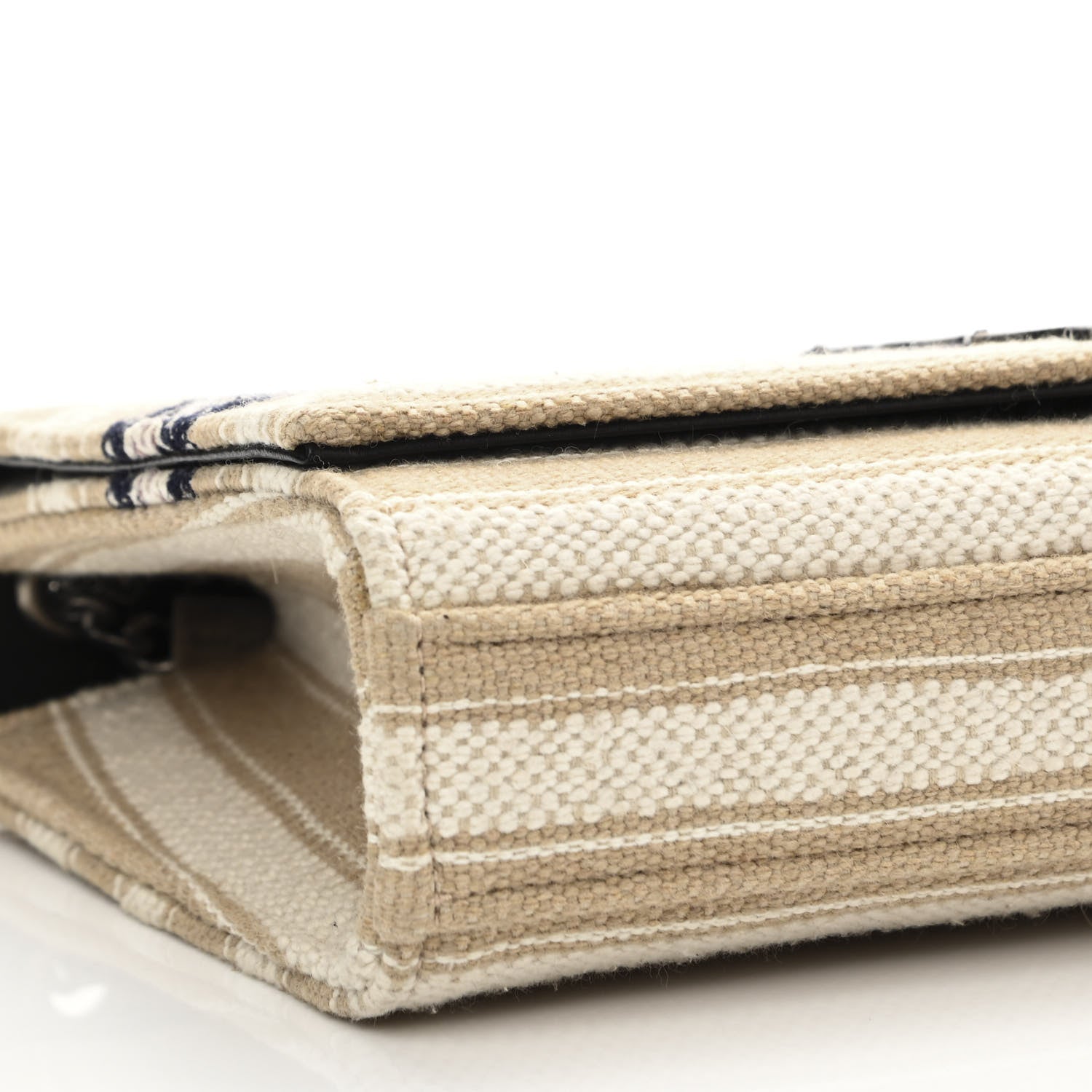 Saint Laurent Berber Canvas Striped Medium Classic Monogram Kate Satchel 9 of 10