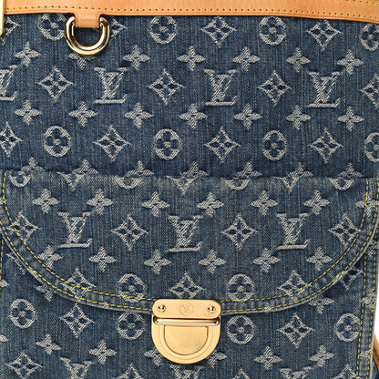 Louis Vuitton Monogram Denim Sac Plat Blue 8 of 17