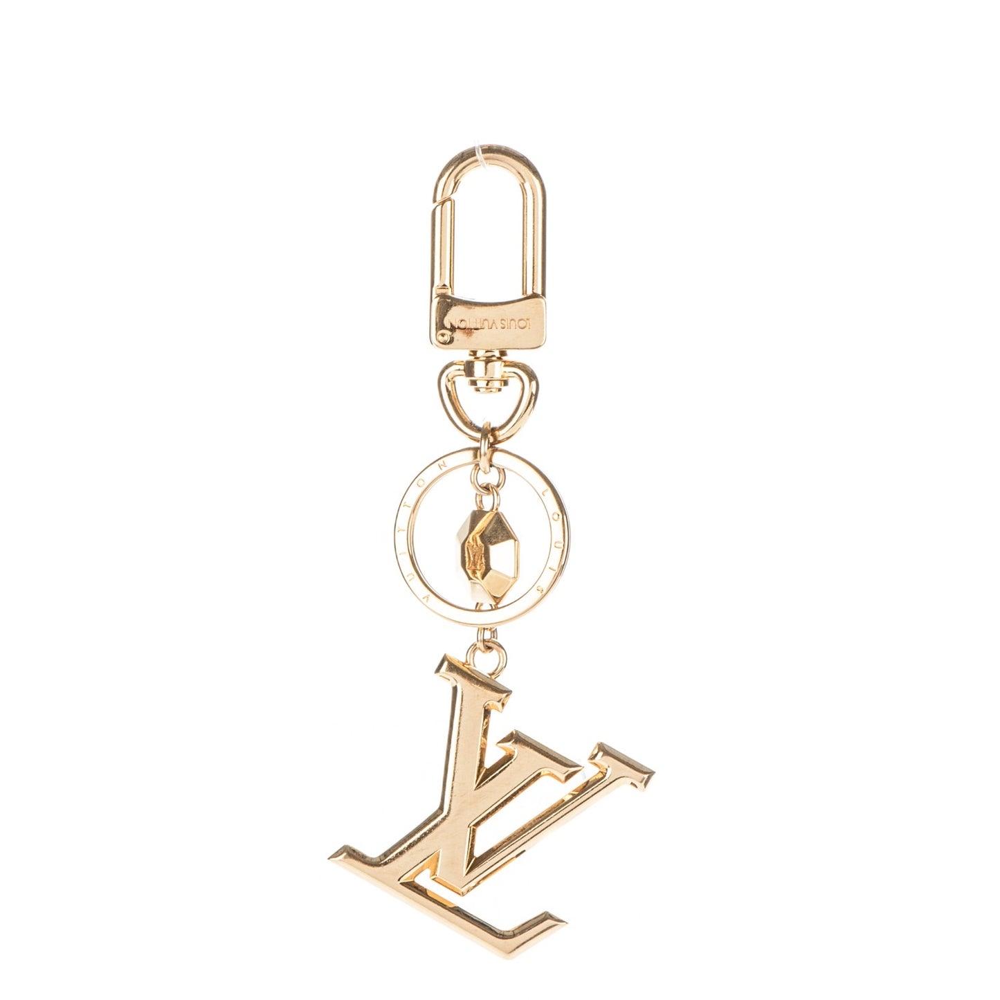 LV Facettes Bag Charm Key Holder Gold