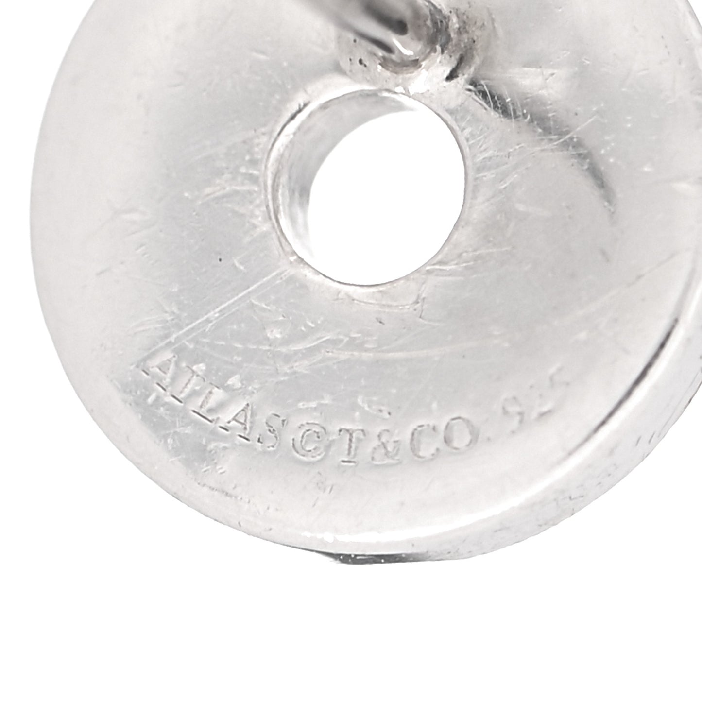 Sterling Silver Atlas Round Earrings