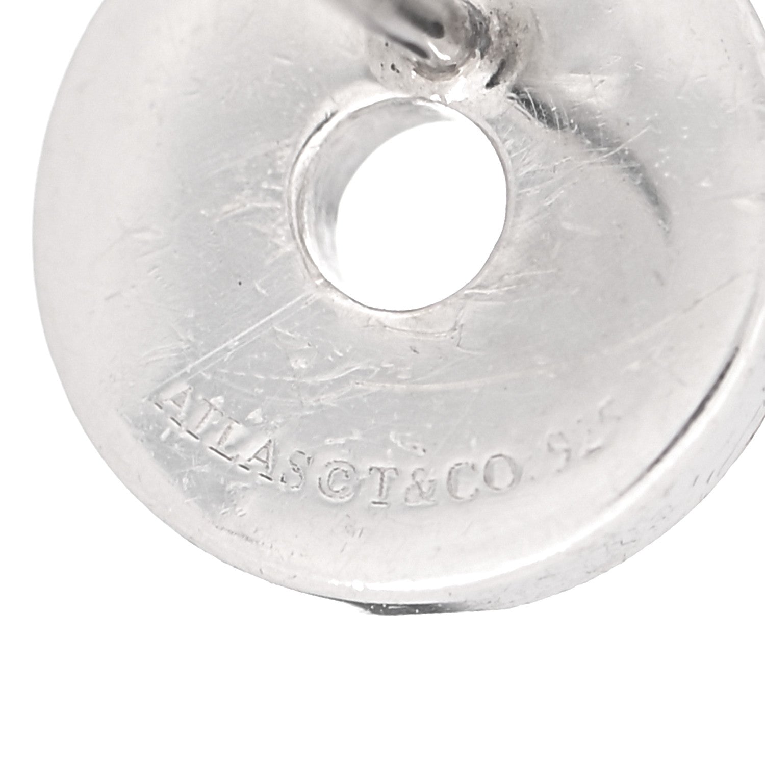 Tiffany Sterling Silver Atlas Round Earrings 4 of 4