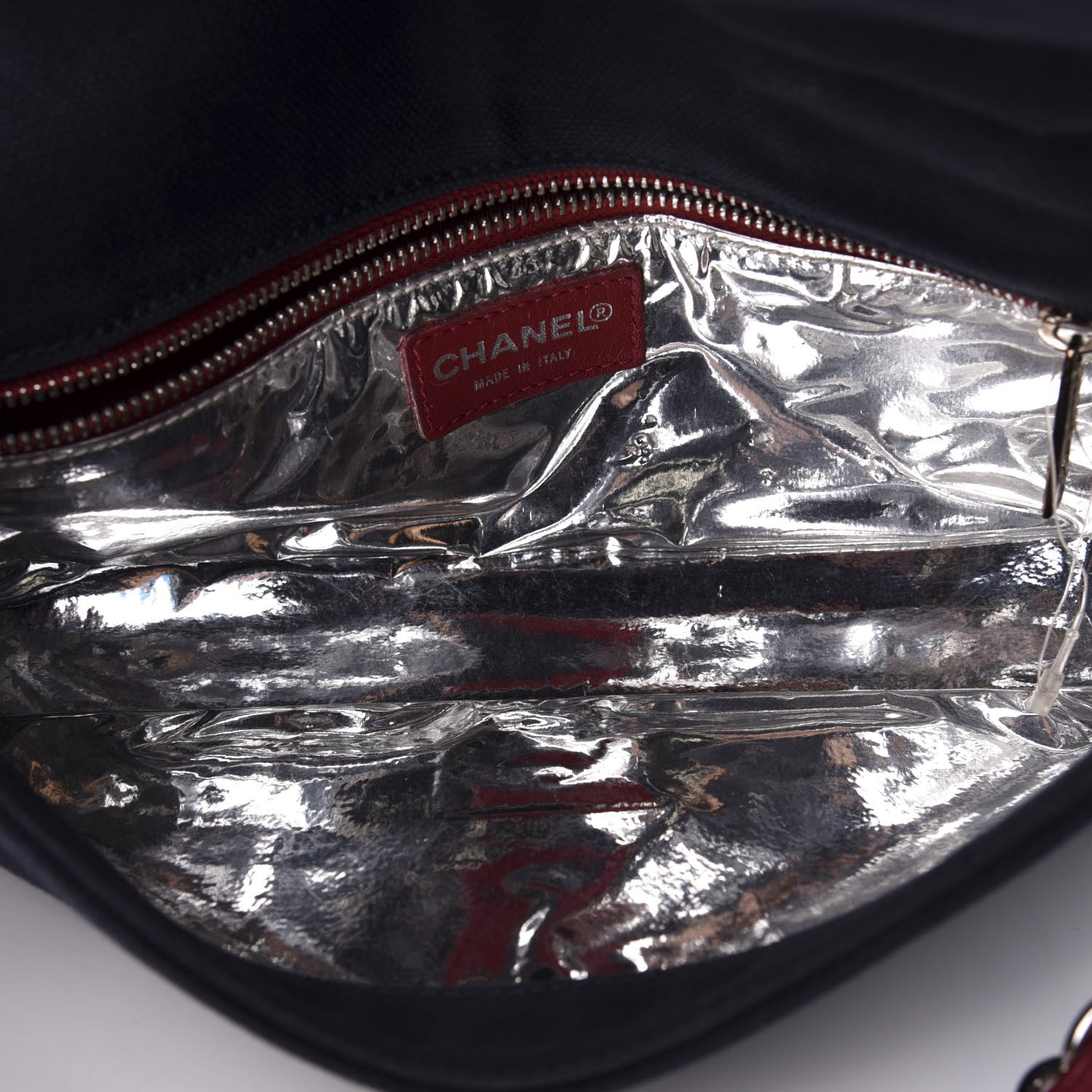 Chanel Metallic Lambskin Canvas CC N°5 Flap Black Silver 4 of 12