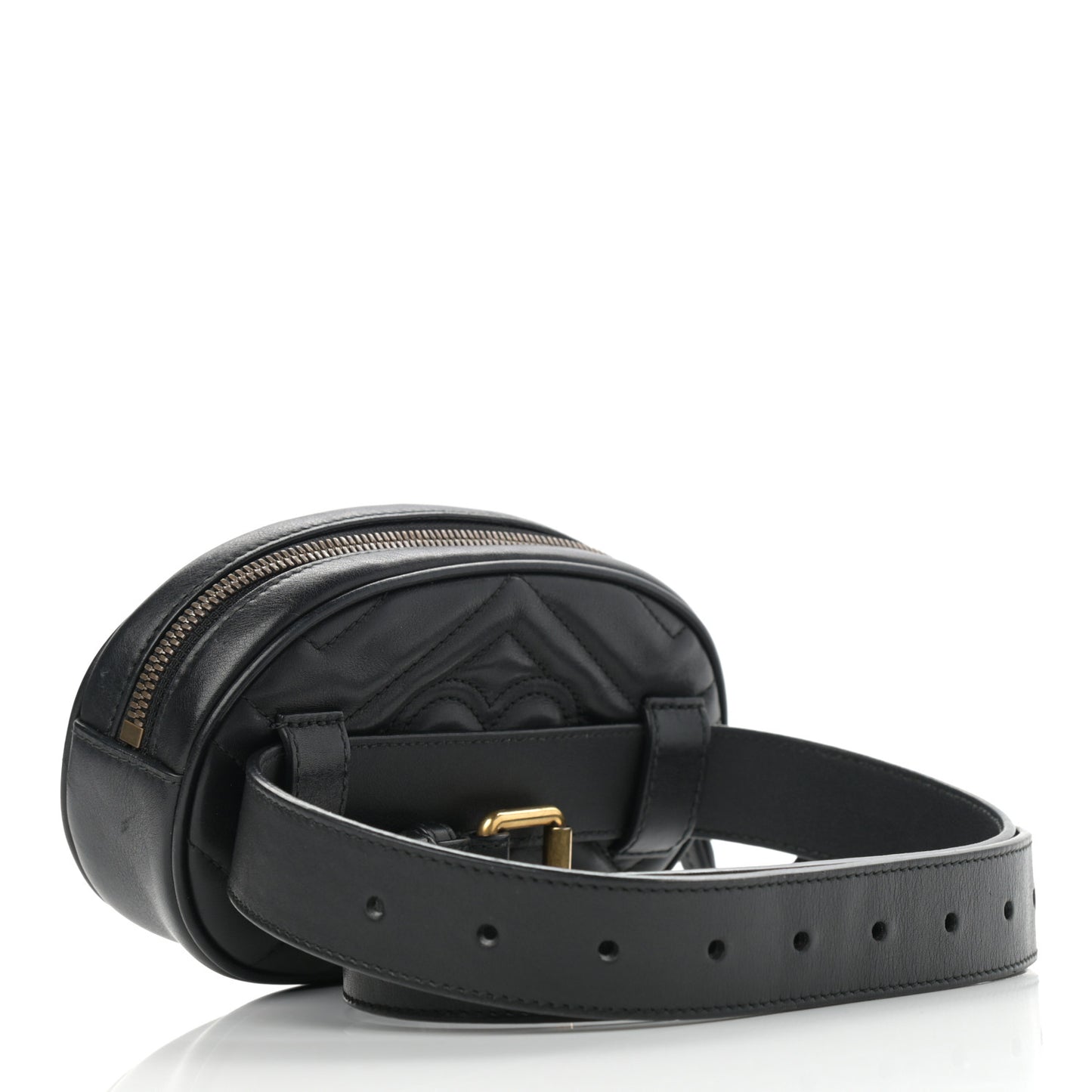 Calfskin Matelasse GG Marmont Belt Bag 75 30 Black