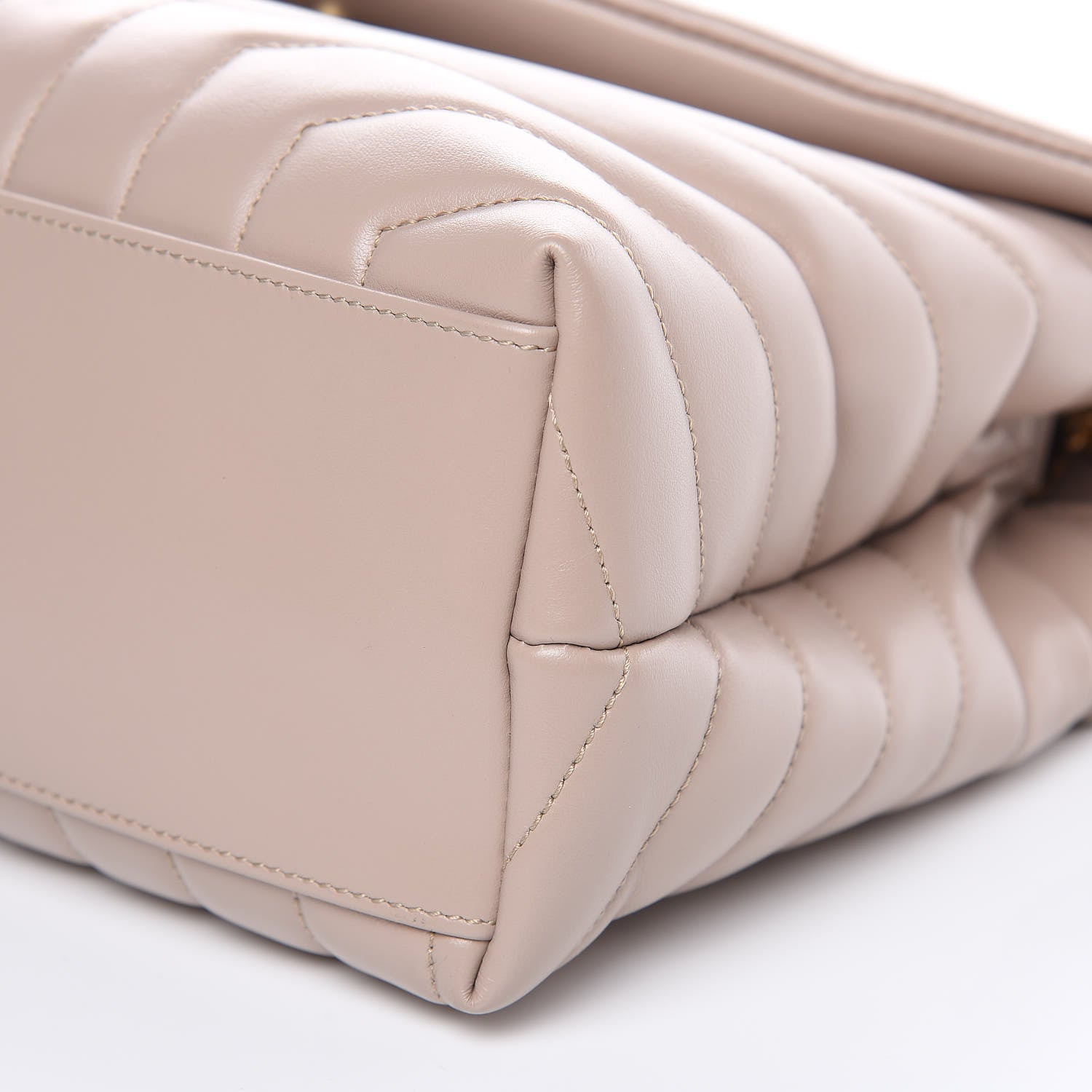 Saint Laurent Calfskin Y Quilted Monogram Medium Loulou Chain Satchel Light Natural 10 of 10