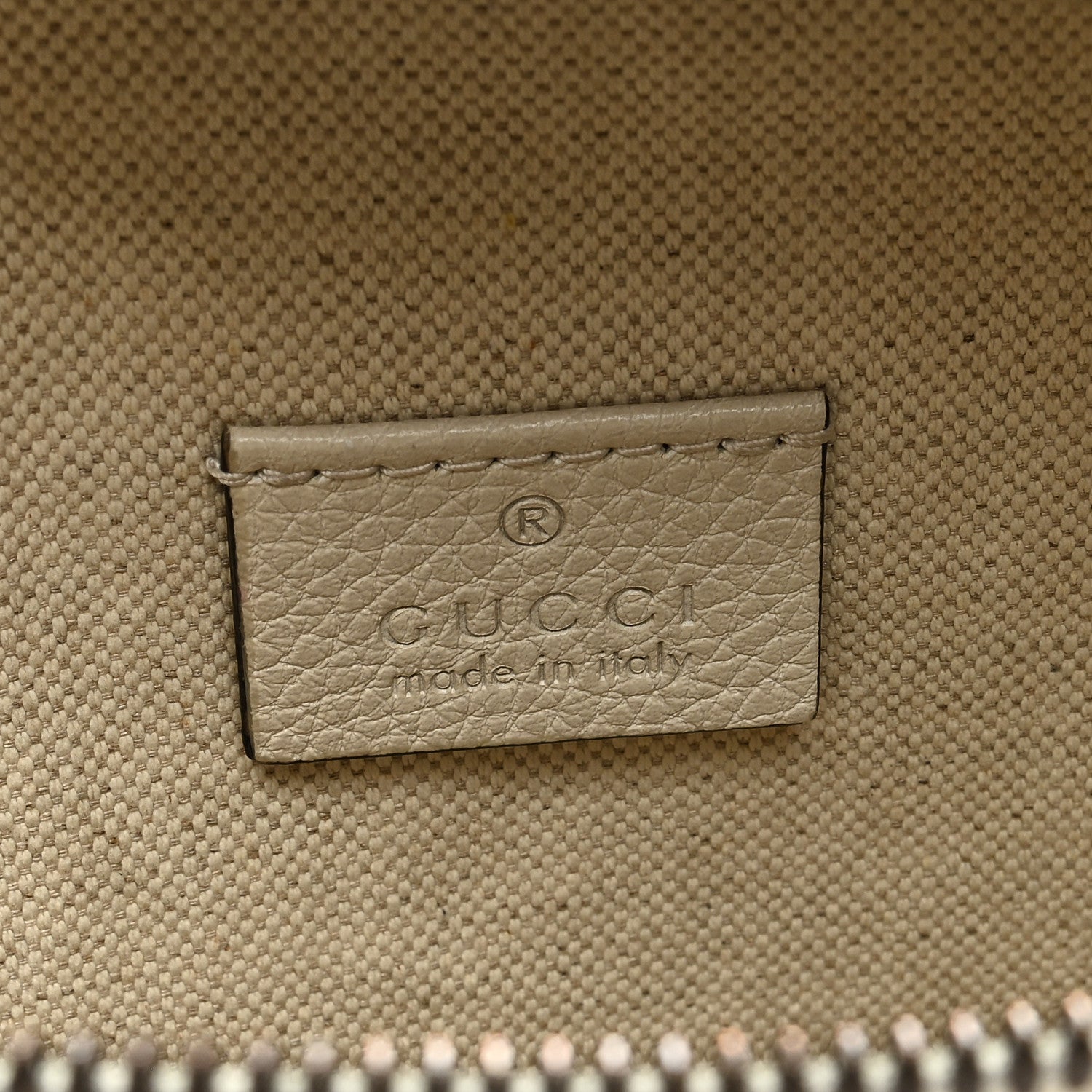 Gucci Grained Calfskin Small Logo Belt Bag White 6 of 9