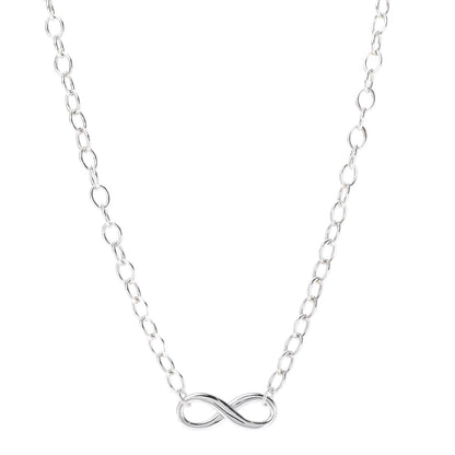 Tiffany Sterling Silver Narrow Infinity Link Necklace 1 of 6