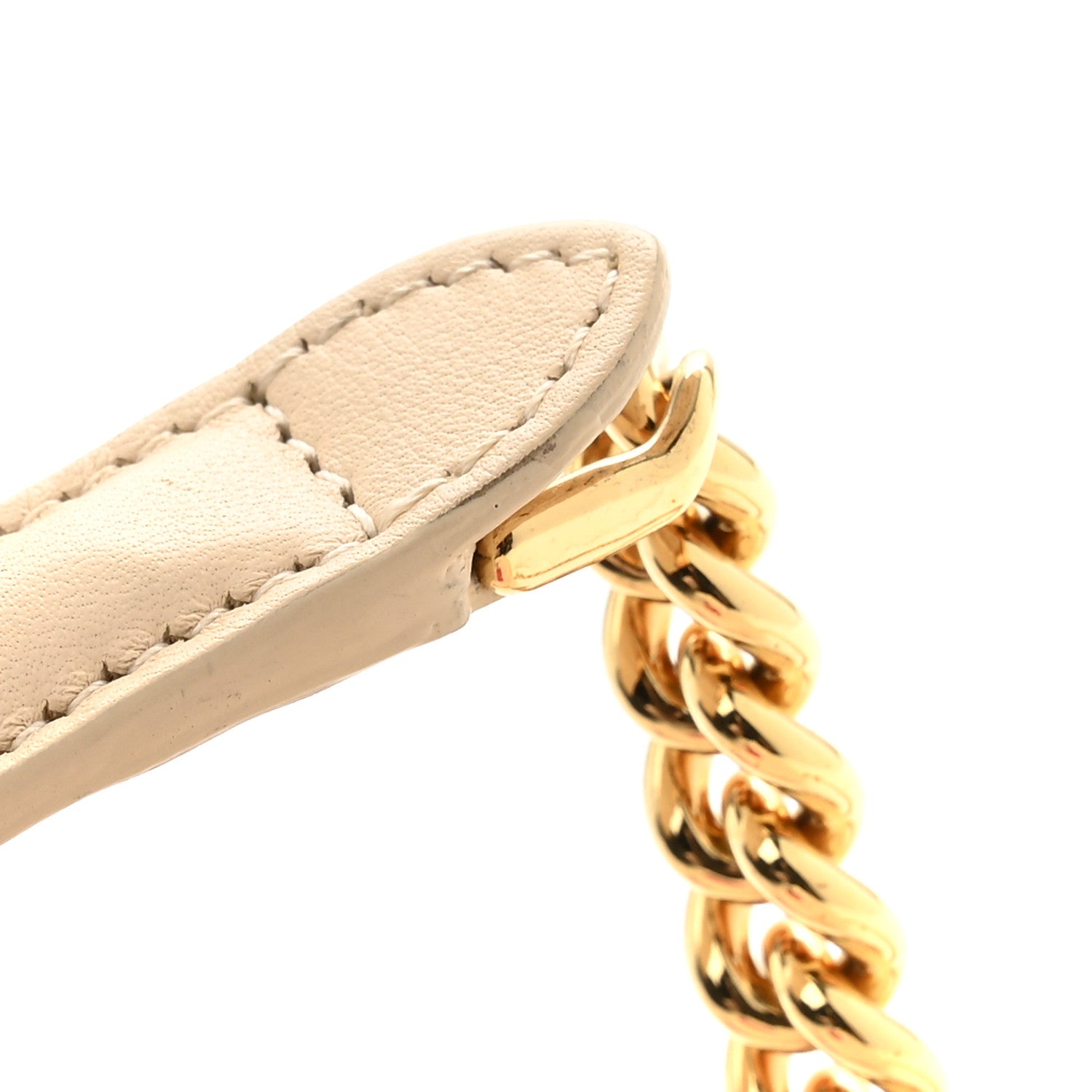 Fendi Cotton Vitello Seta Floral Woven Chain Baguette White Multicolor 11 of 11