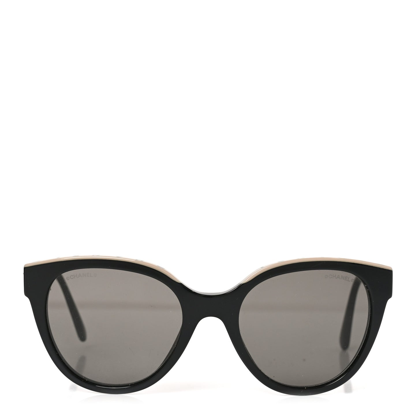 Acetate CC Butterfly Sunglasses 5414-A Black Beige