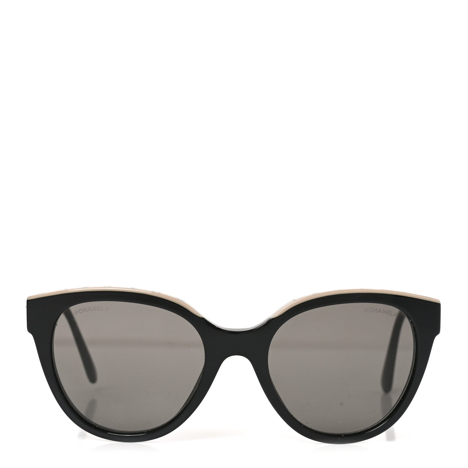 Chanel Acetate CC Butterfly Sunglasses 5414-A Black Beige 2 of 7