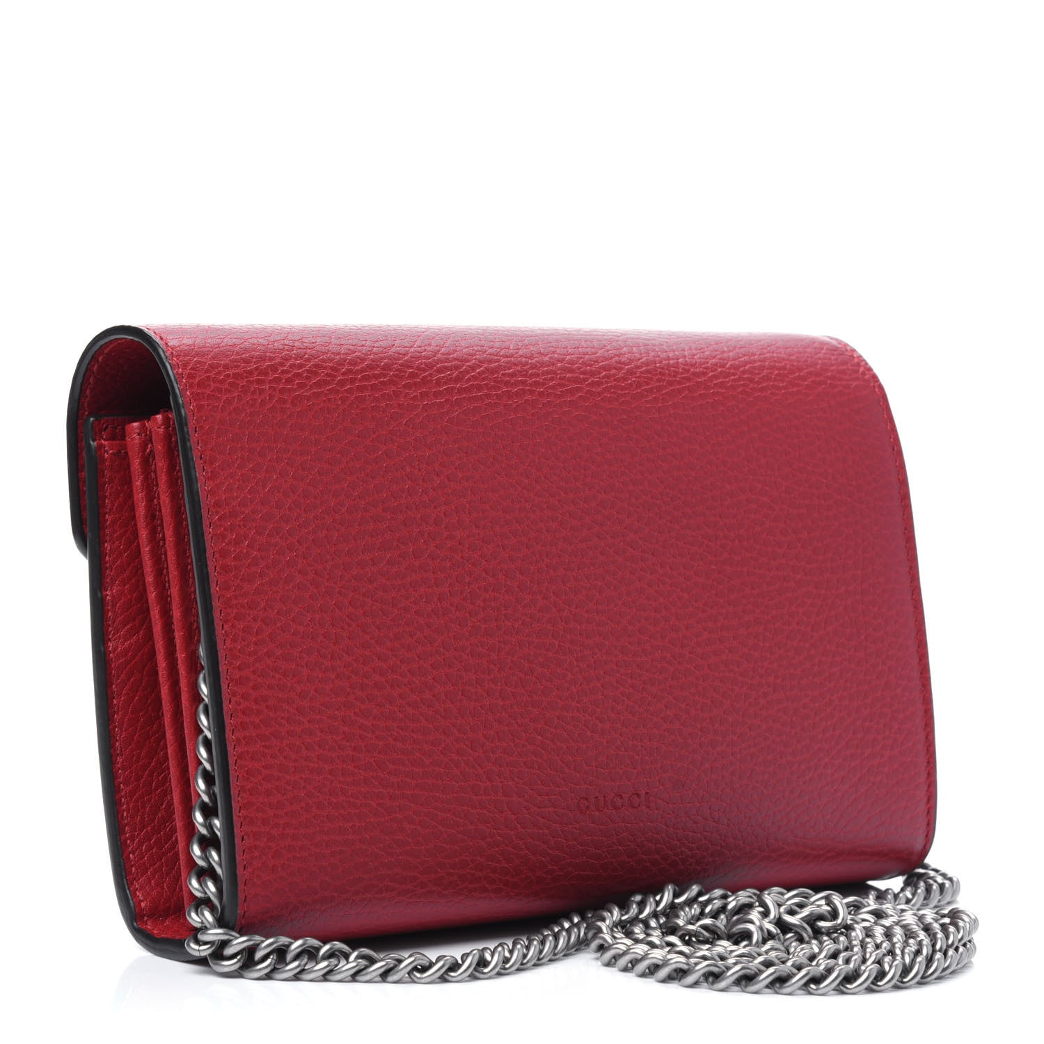 Gucci Calfskin Mini Dionysus Chain Wallet Hibiscus Red 3 of 11