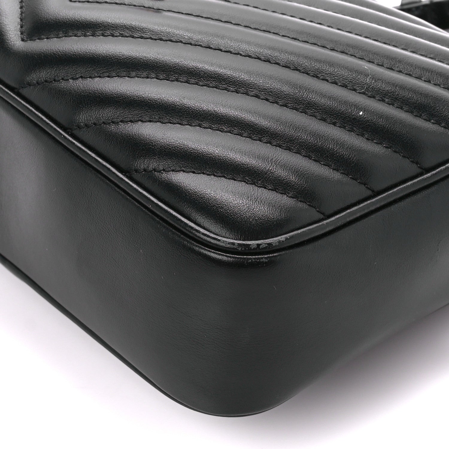 Saint Laurent Calfskin Matelasse Monogram Lou Camera Bag Black 10 of 11