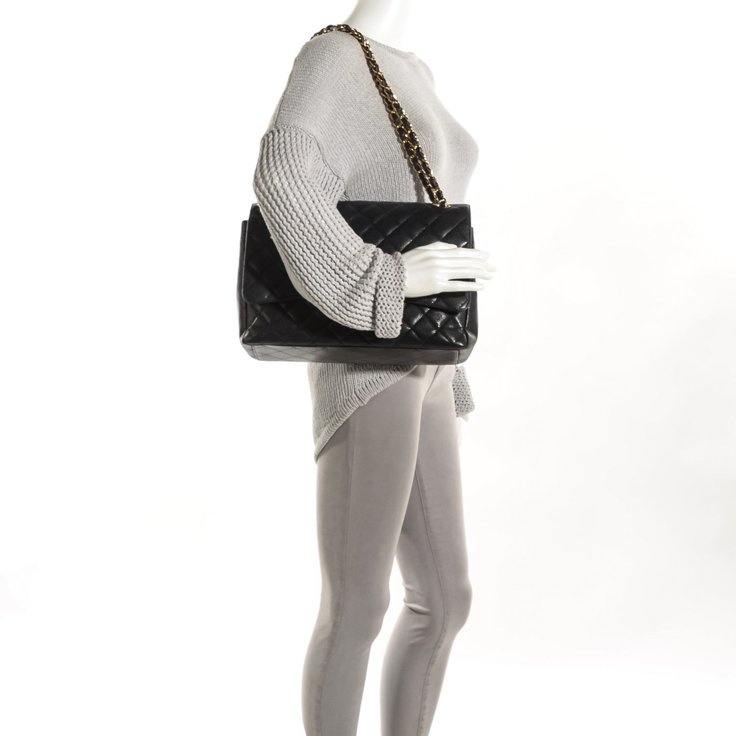 Chanel Caviar Quilted Maxi Double Flap Black 2 of 9