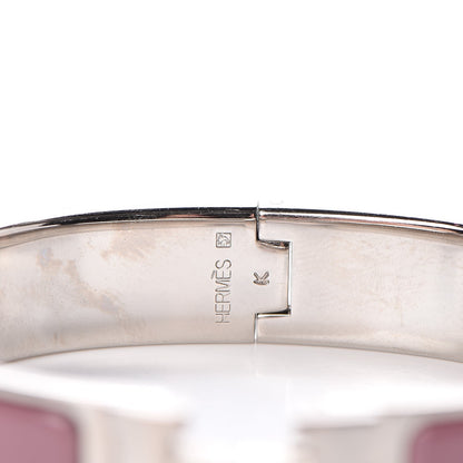Hermes Enamel Narrow Clic Clac H Bracelet PM Bois De Rose 4 of 4