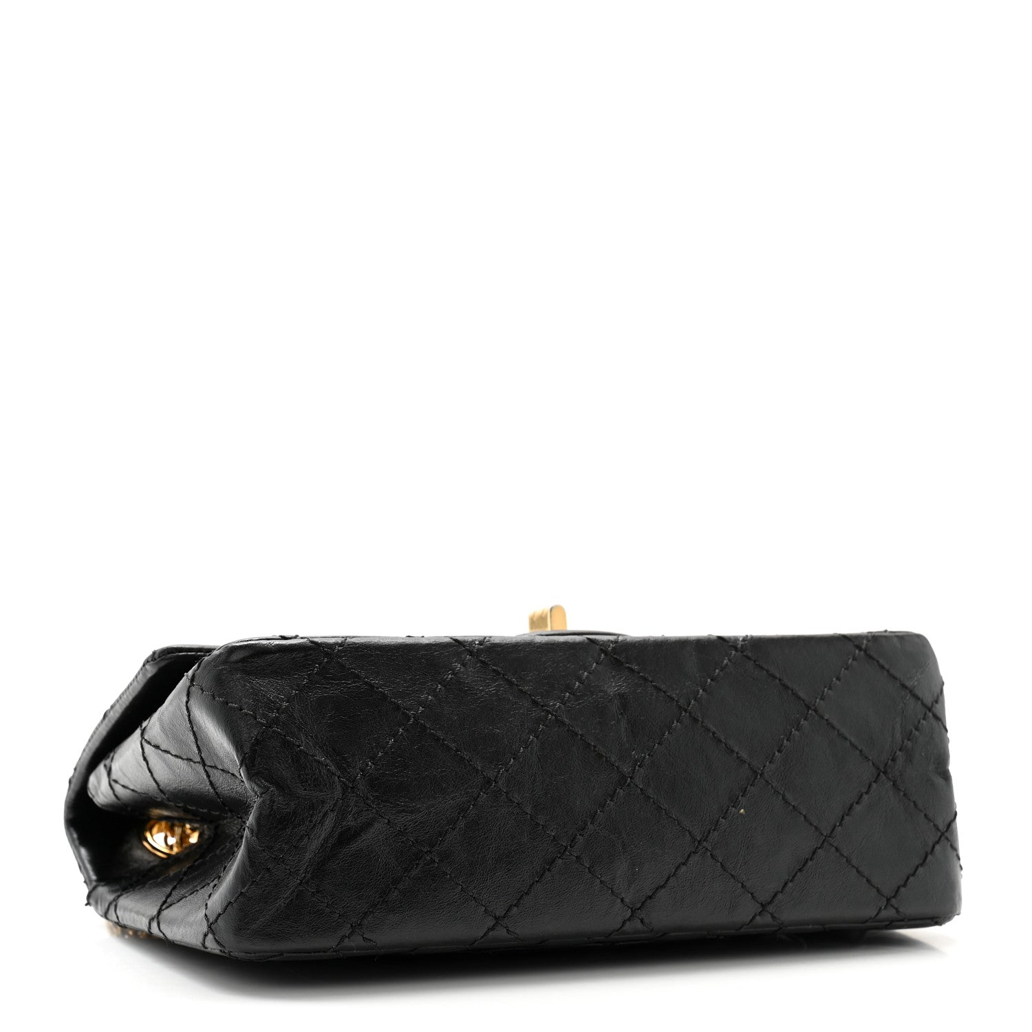 Chanel Aged Calfskin Quilted 2.55 Reissue Mini Flap Black 4 of 12