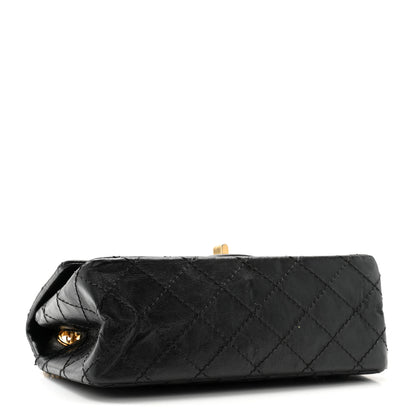 Chanel Aged Calfskin Quilted 2.55 Reissue Mini Flap Black 4 of 12